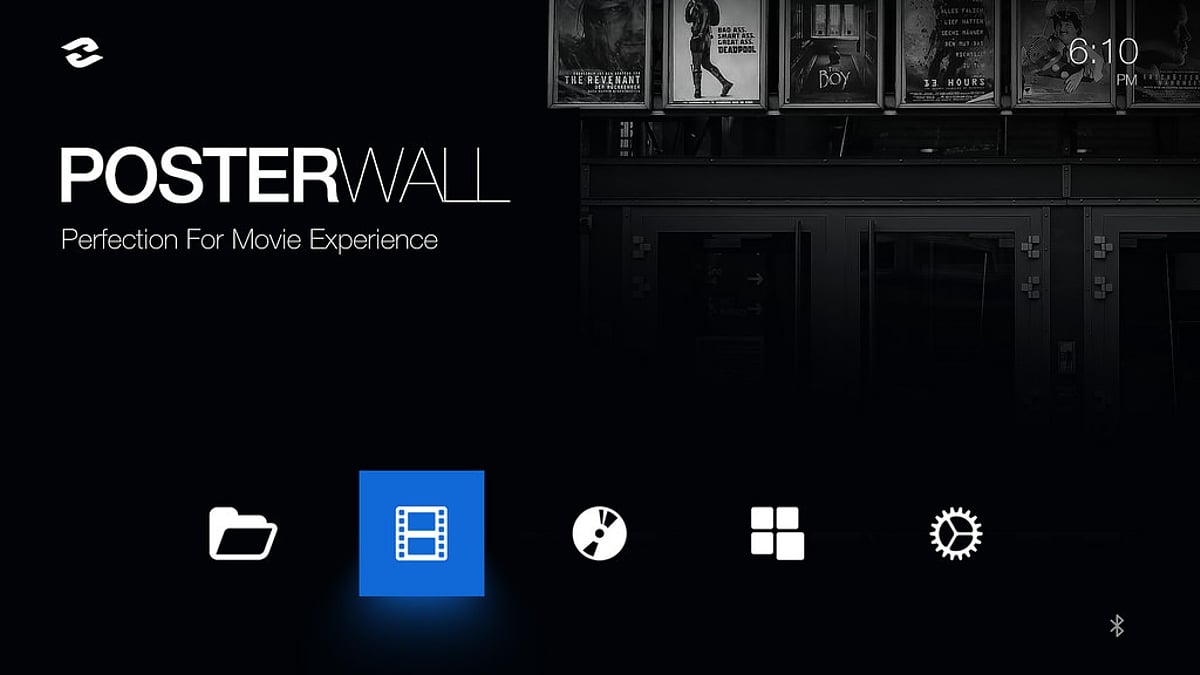 Zidoo X20 - Hlavní menu
