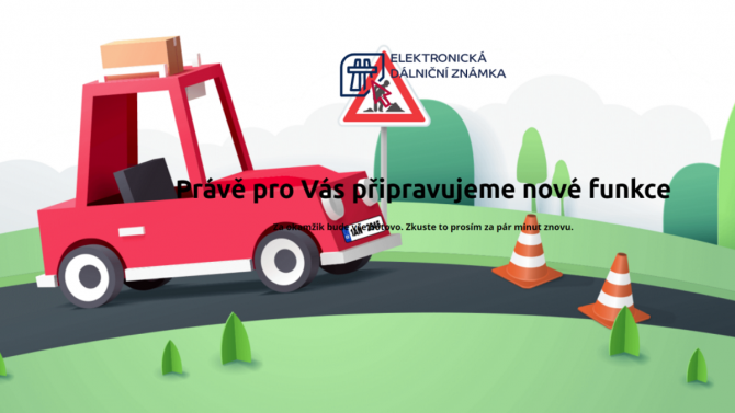 Elektronická dálniční známka - web - chyba