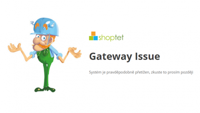 Shoptet - výpadek - e-shopy