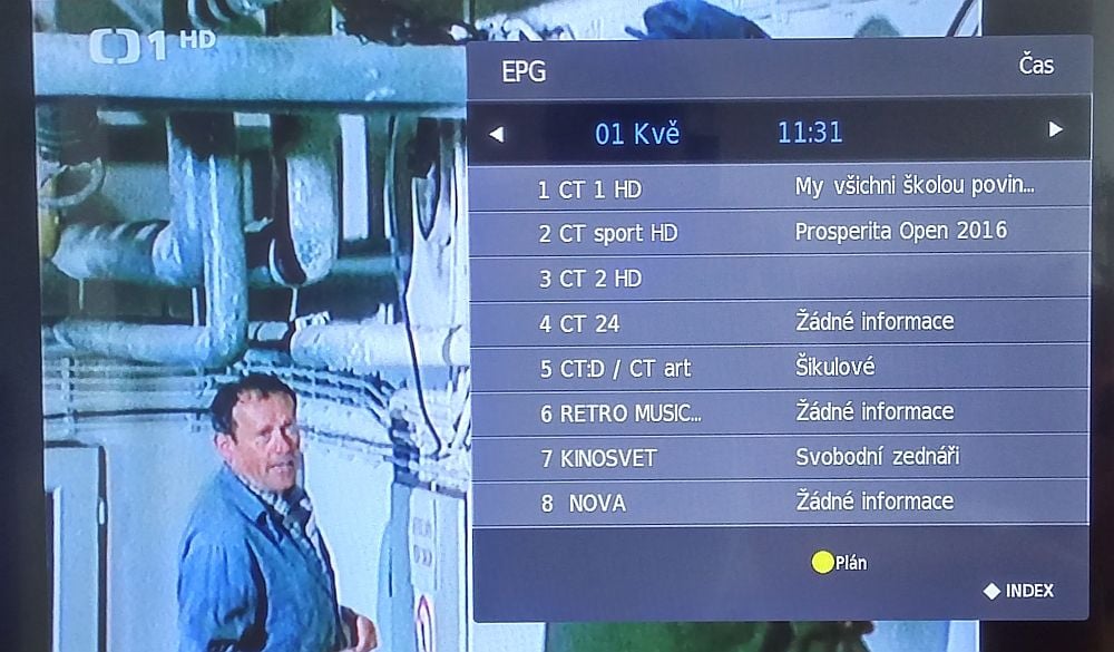 EPG - výběr dne.