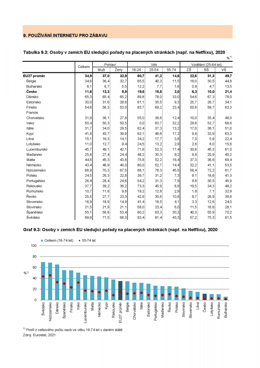 Češi a placené video na internetu