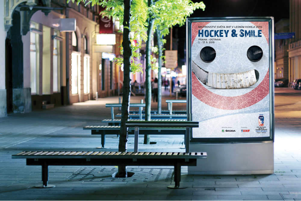 Vizuály a kampaň pro MS v hokeji 2015 Praha a Ostrava