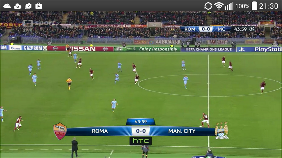 Mobilní aplikace ČT Sport pro platformu Android.