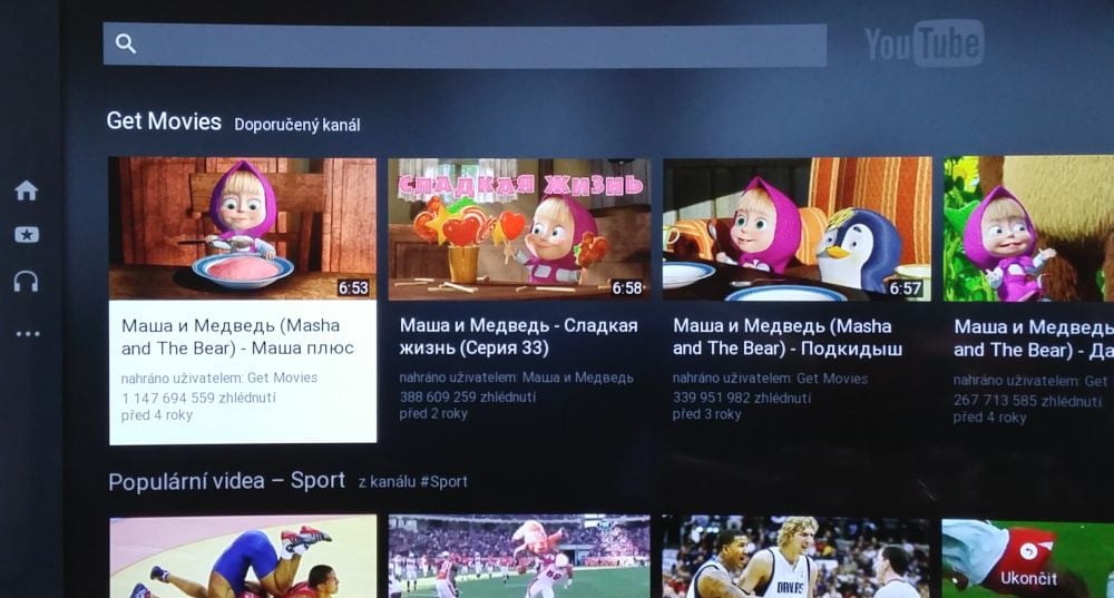 Takhle v Youtube vypadal Doporučený kanál...