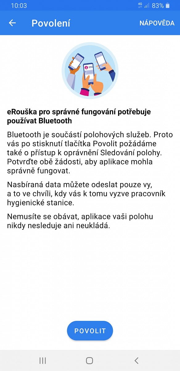 Aplikace eRouška přes Bluetooth sleduje kontakty s nakaženými