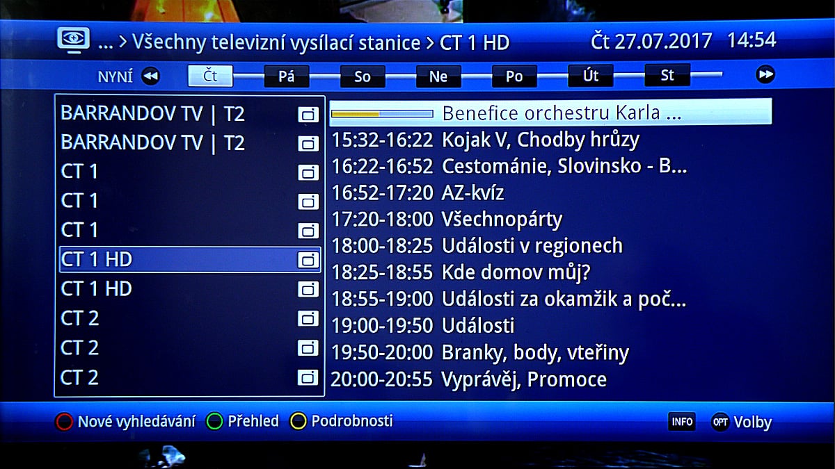 TechniSat DigiPal DAB+ - SFI, nebo-li EPG