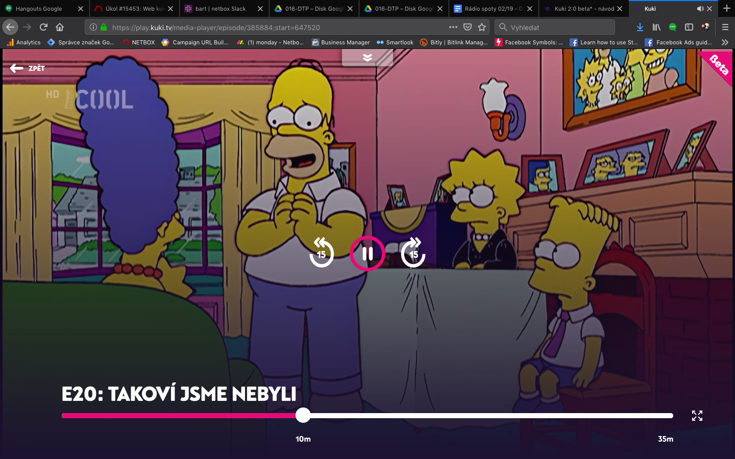 Funkce timeshift při přehrávání vybraného pořadu