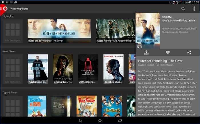 Aplikace Vodafone TV Manager