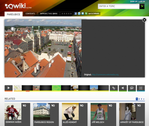 Qwiki - co vše souvisí s městem Pardubice? Především fotografie z Wikipedie. 