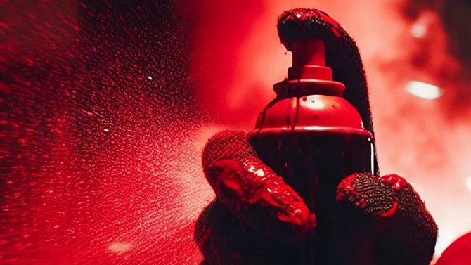 Vandalismus, sprej, barva, graffiti