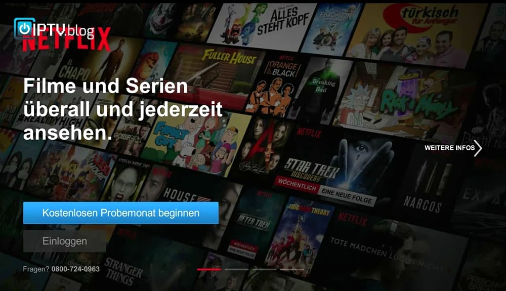 Ukázka běžícího Netflixu v MR 401
