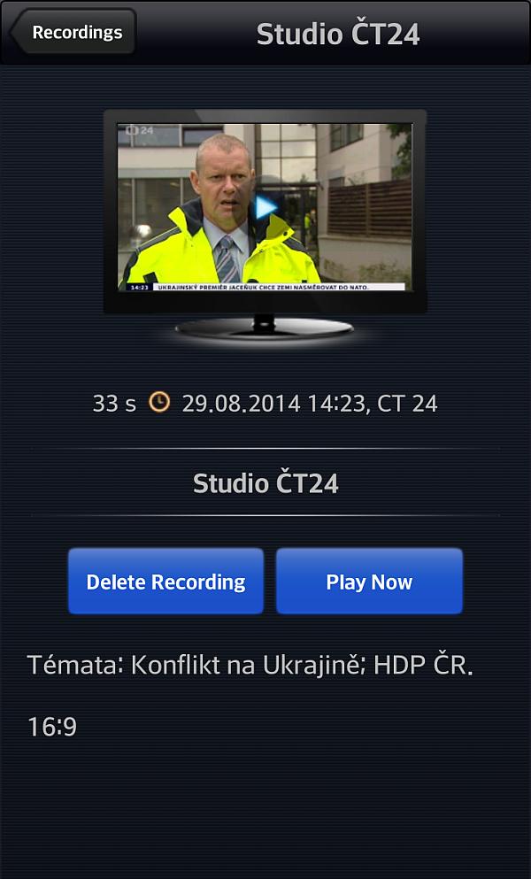 Evolveo XtraTV – nahrávání