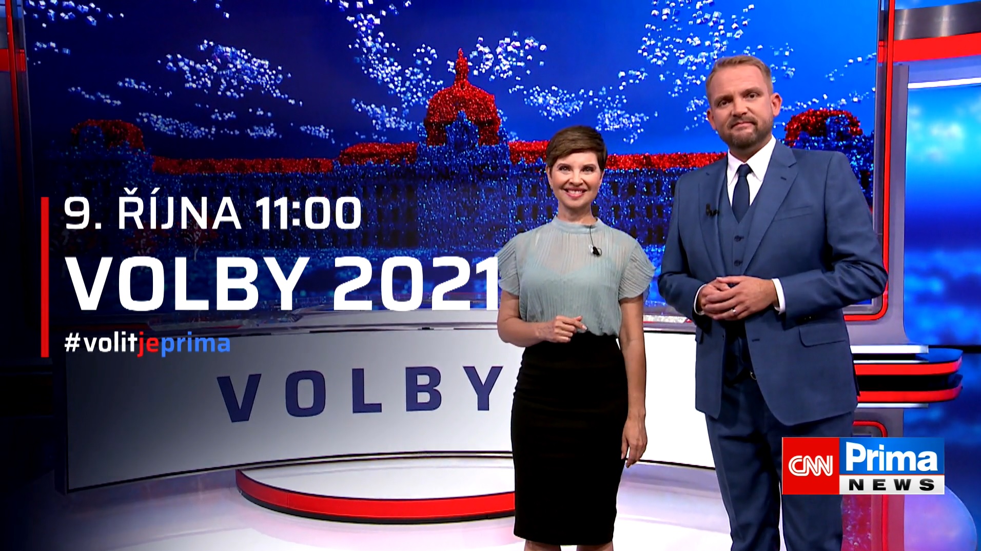 Volební studio CNN Prima News