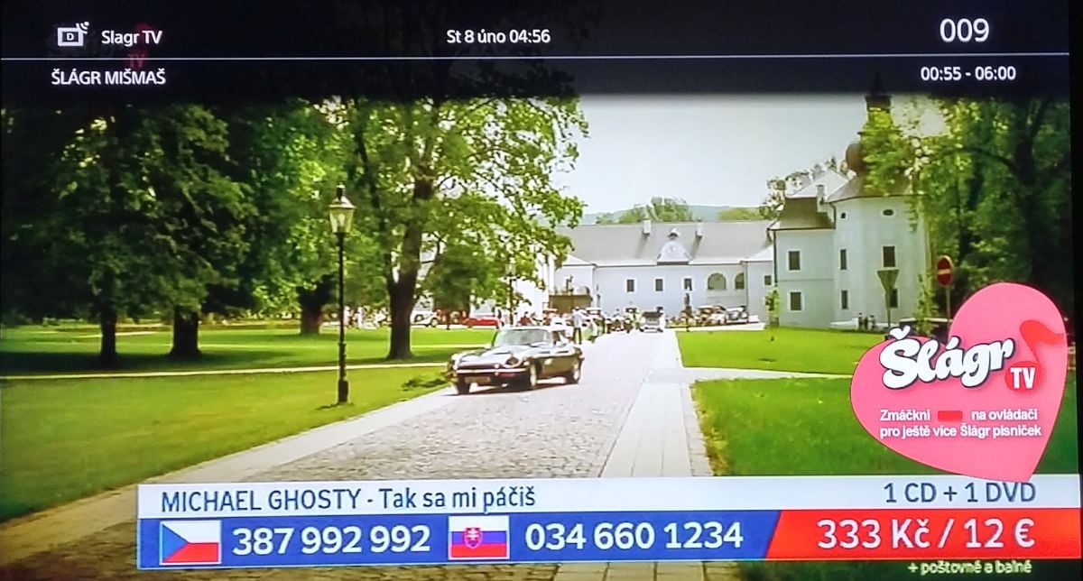 Stylové červené tlačítko pro vyvolání HbbTV.