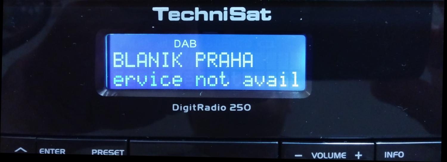 Technisat DigitRadio 250 - ladění DAB