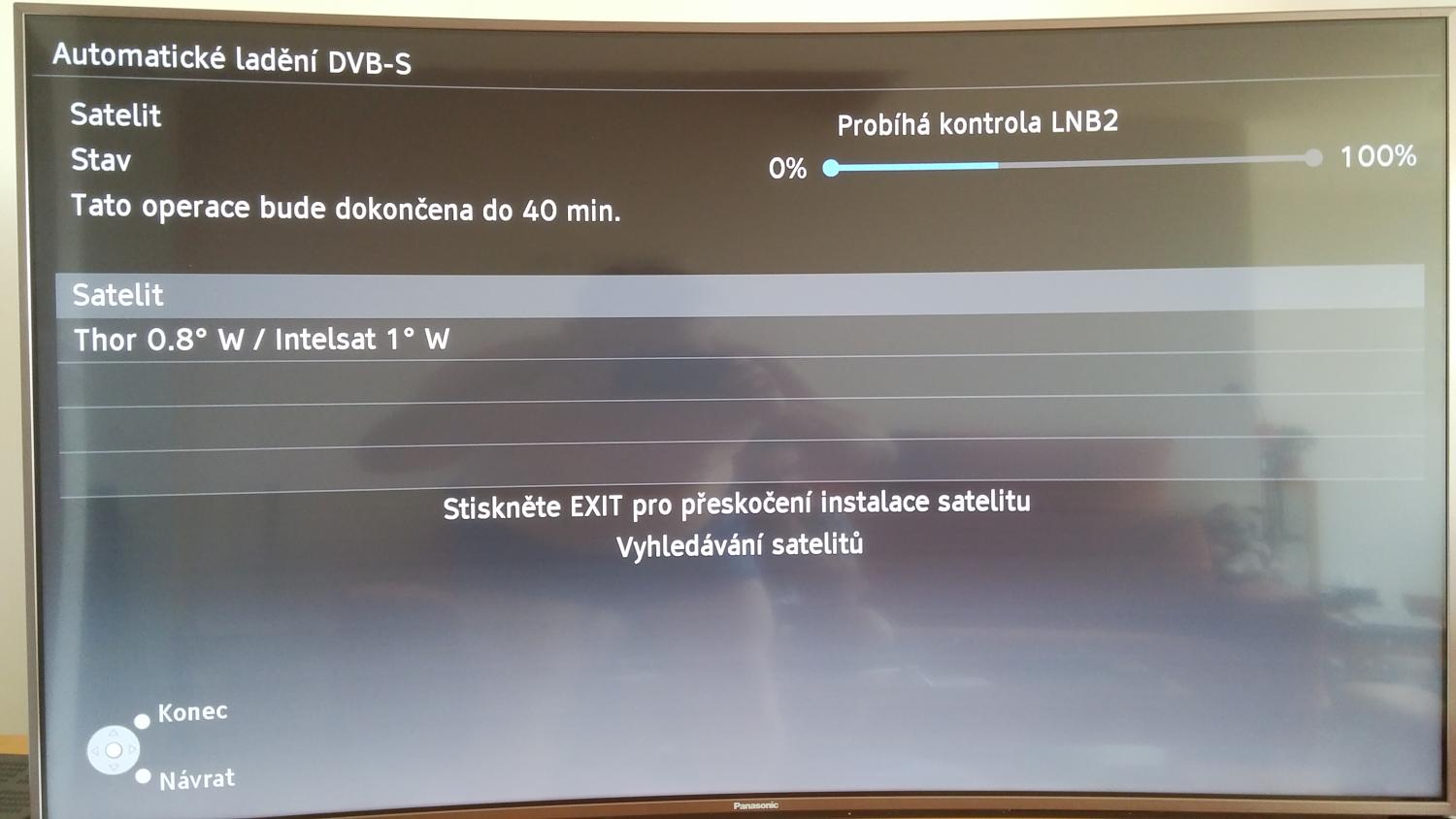 Panasonic TX-55CR850 - instalace - DVB-S