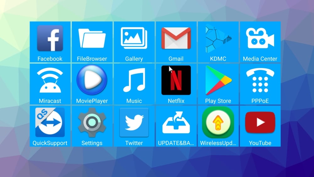 H96 Pro mini - uživatelské prostředí