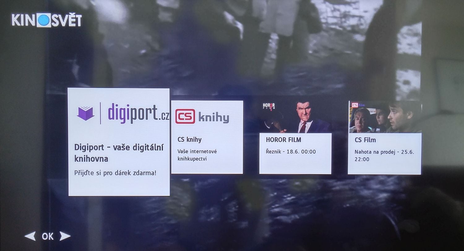 Kinosvět - HbbTV na Loewe One 40, červen 2016