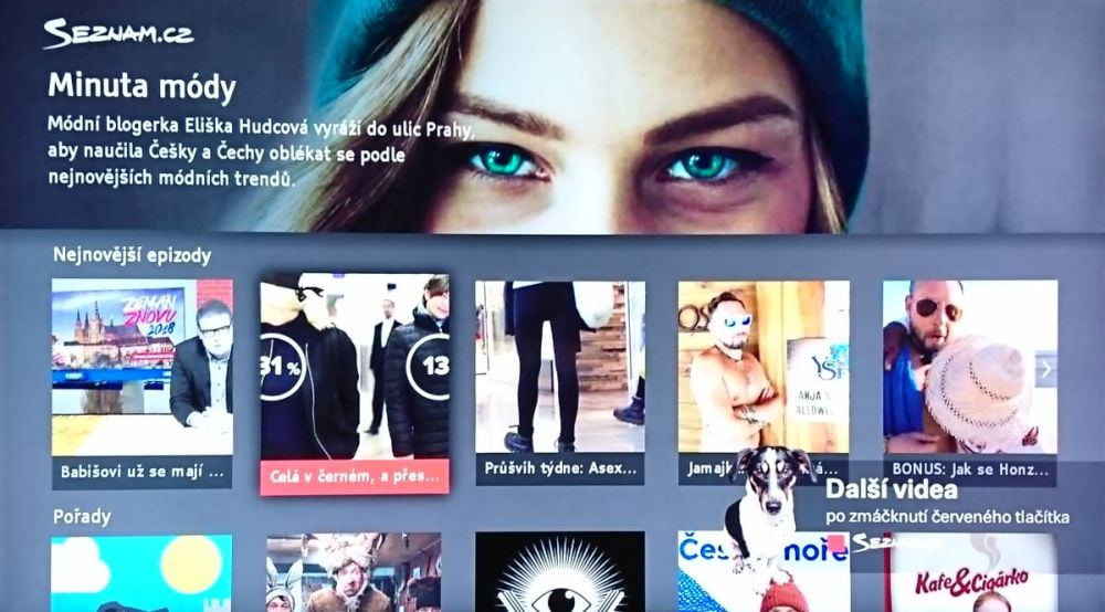HbbTV kanál Seznam.cz dnes dopoledne stále vysílal.