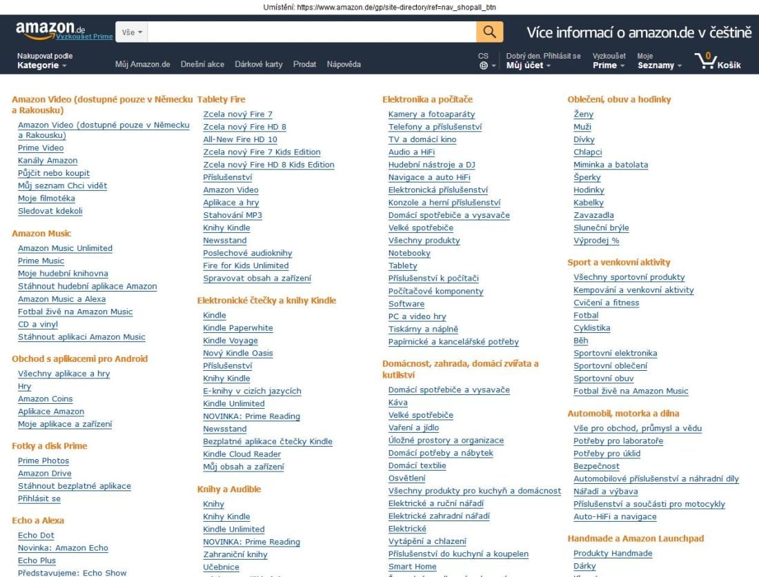 Amazon otevřen pro české zákazníky