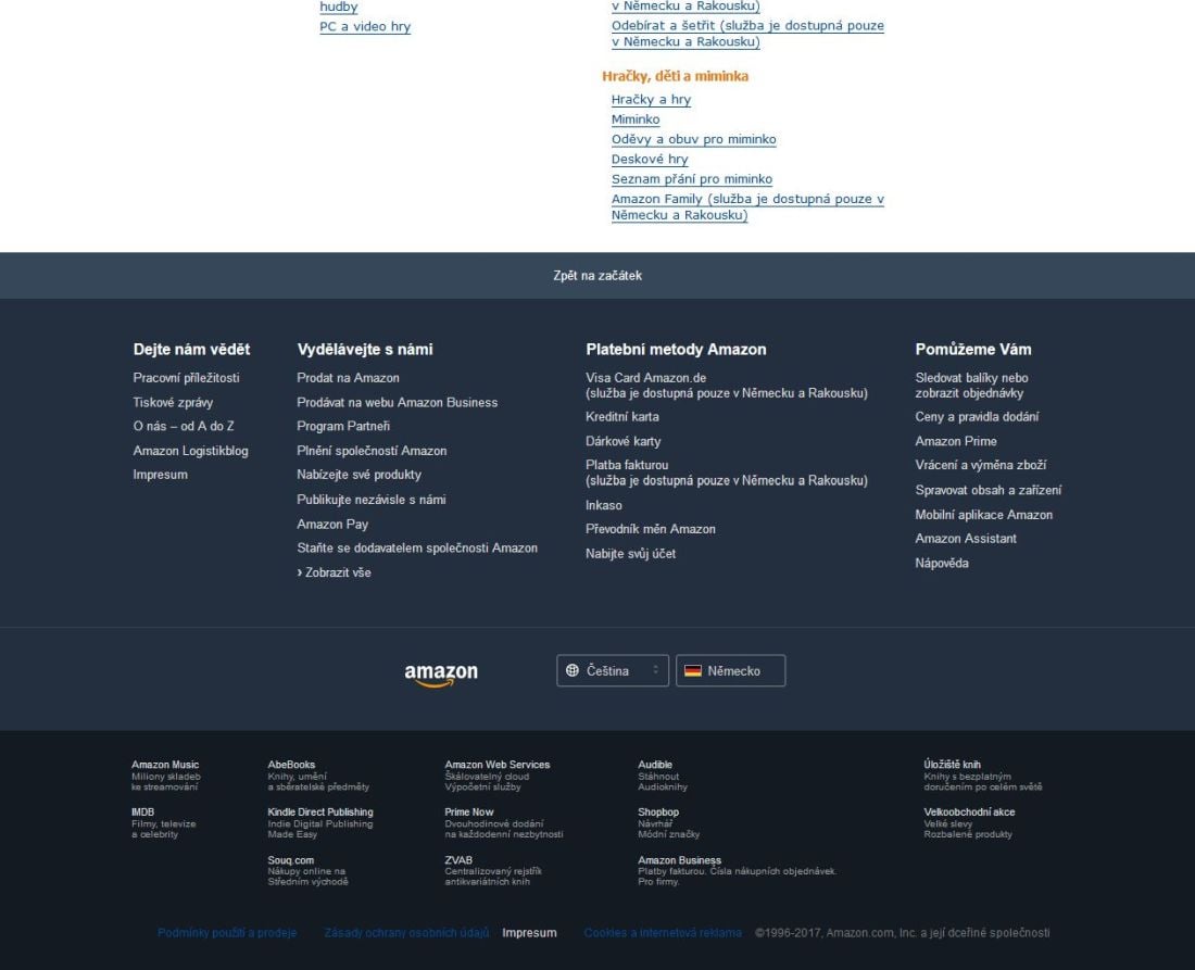 Amazon otevřen pro české zákazníky