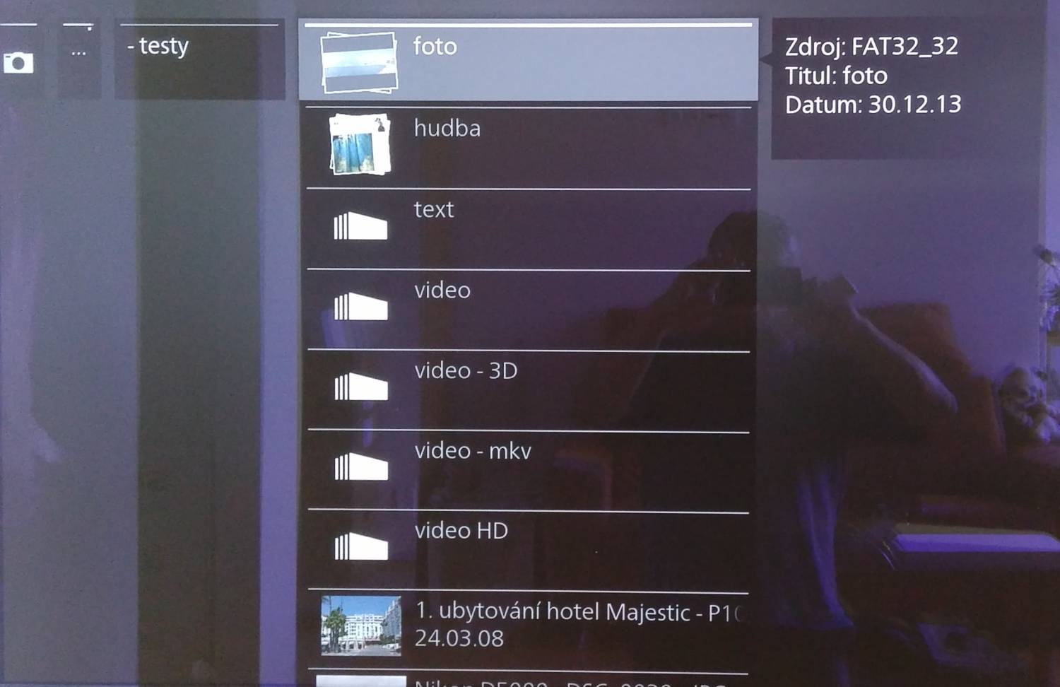 Multimédia - souborový manager.