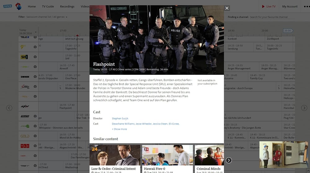 Swisscom TV Air - mikropřehrávač