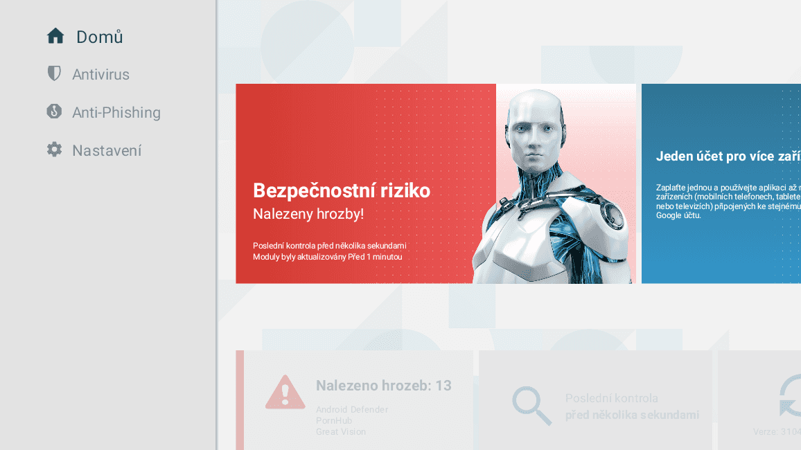 ESET Smart TV Security, antivir pro chytré televize s Androidem