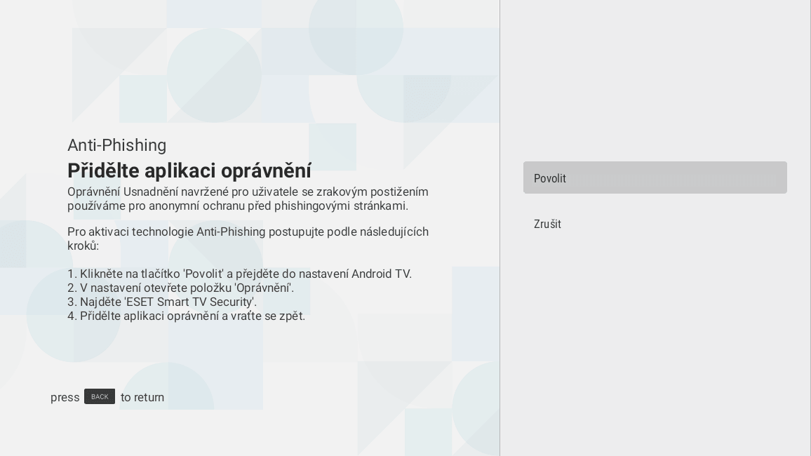 ESET Smart TV Security, antivir pro chytré televize s Androidem