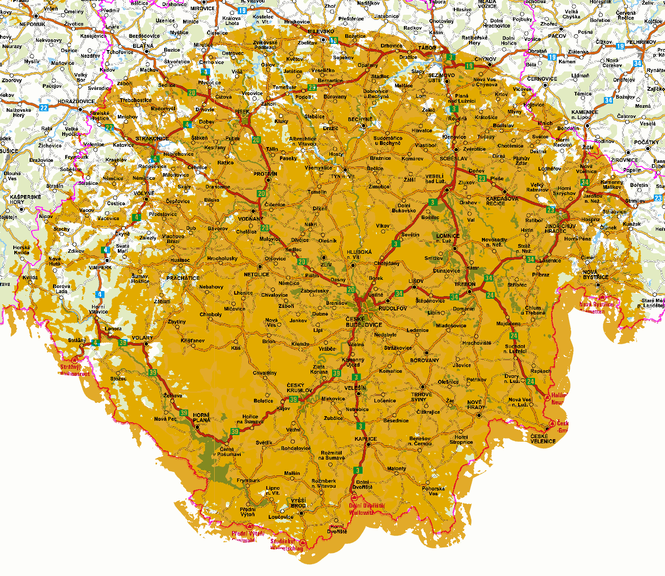 České Budějovice - Kleť (kanál 50)