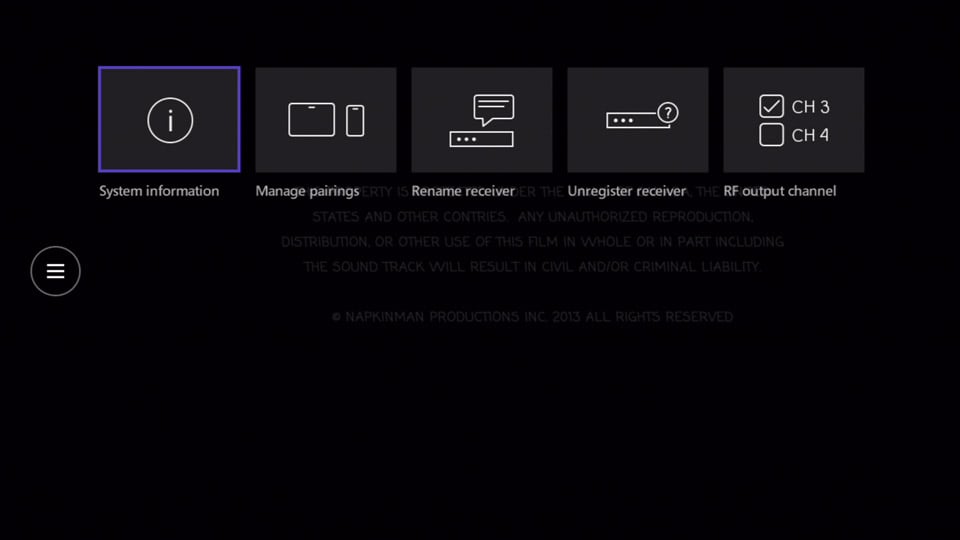 Hlavní menu služby Bell Fibe