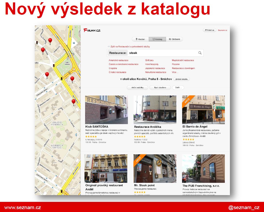 Nová podoba hledání v katalogu.