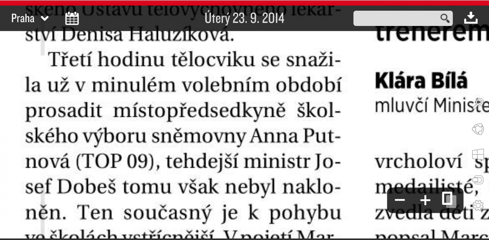 Písmo je čitelné i při maximálním možném zvětšení, při kterém už jsou patrné důsledky JPEG komprimace.