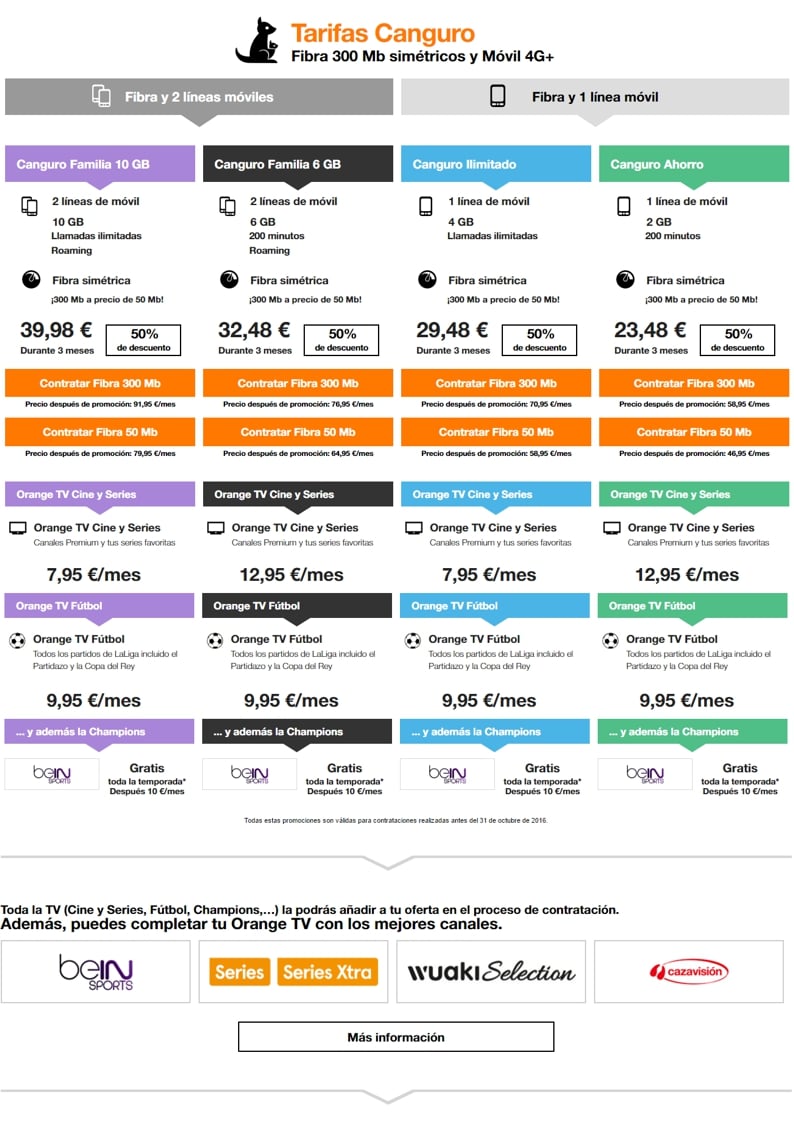 Orange TV - tarify Canguro