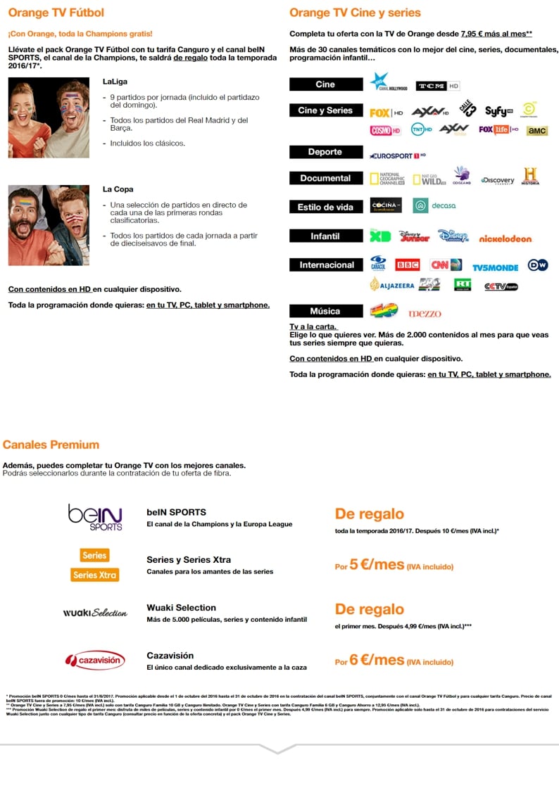 Orange TV - tarify Canguro