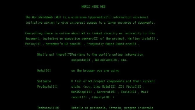 WWW - první webová stránka - CERN