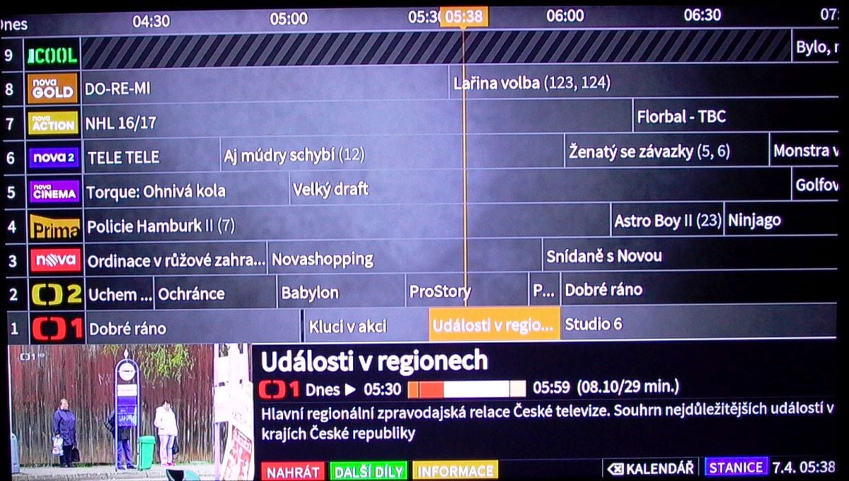 Lepší.TV - set-top box – menu služby
