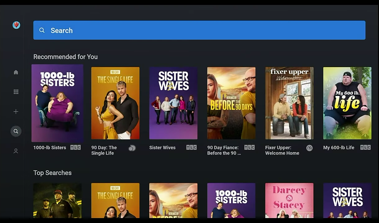 Uživatelské prostředí Discovery+