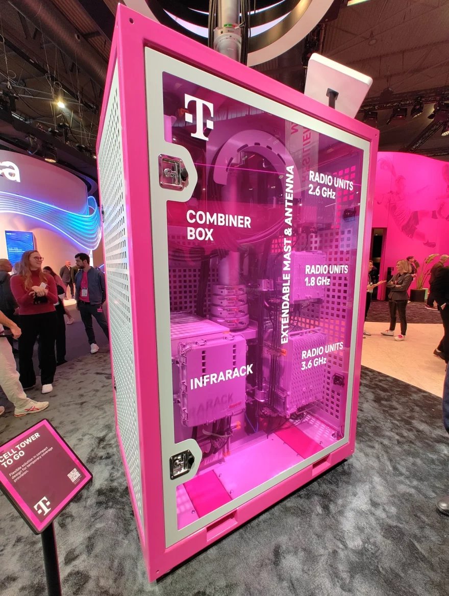 Přenosný mobilní vysílač Deutsche Telekomu