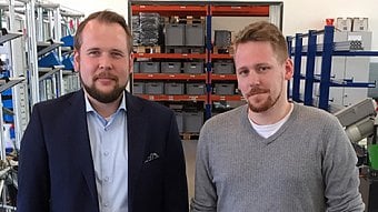 Zakladatel be3D David Miklas (vlevo) a šéf výroby Tomáš Mikula.