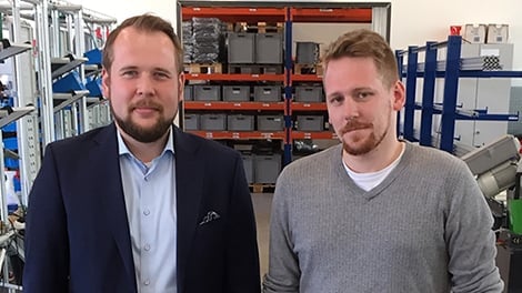 Zakladatel be3D David Miklas (vlevo) a šéf výroby Tomáš Mikula.
