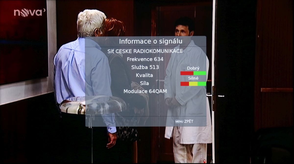 Sencor SLE 55US500TCS - informace o signálu