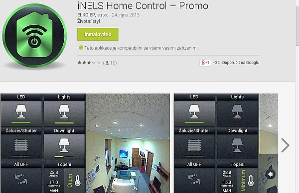 Demo verze aplikace iNELS Home Control až tak demo není. Dostanete se s ní totiž přímo do Prahy, do předváděcího centra a do konkrétní místnosti na například konkrétní světlo. Za vyzkoušení určitě stojí.