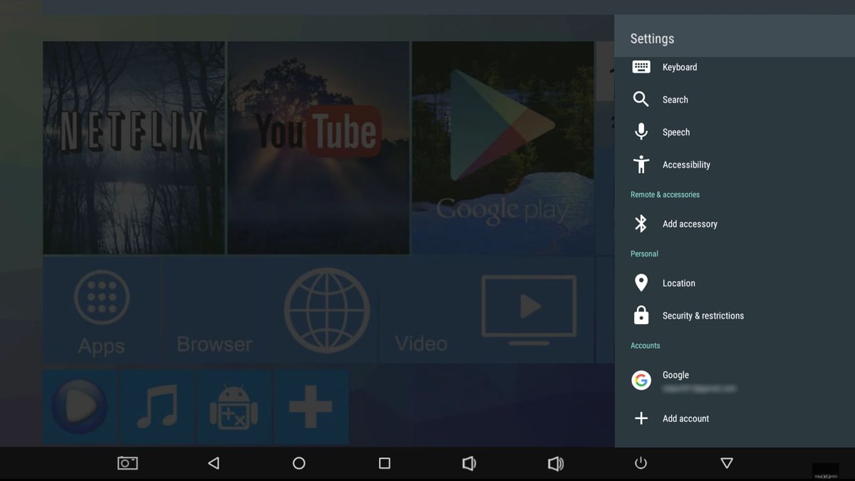 Alfawise H96 Mini - Menu – Android 7.1.2