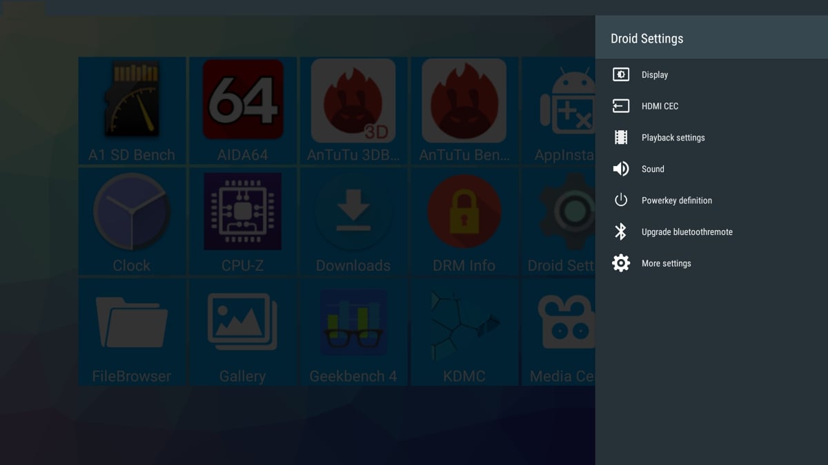 Alfawise H96 Mini - Menu – Android 7.1.2