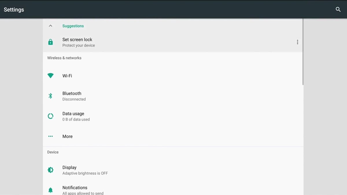 Alfawise H96 Mini - Menu – Android 7.1.2