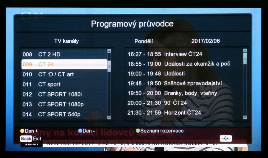 EPG má šikovnou podporu nahrávání a už i češtinu.