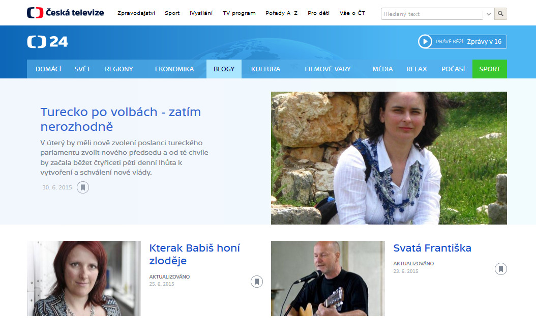 Nová podoba zpravodajského webu ČT 24