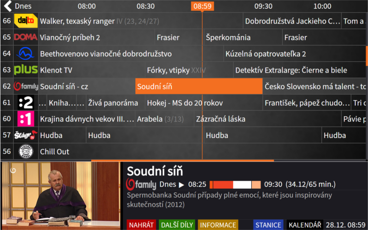 Galerie screenů ze služby Lepší.TV