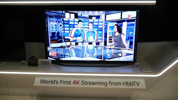LG 4K streaming prostřednictvím HbbTV.